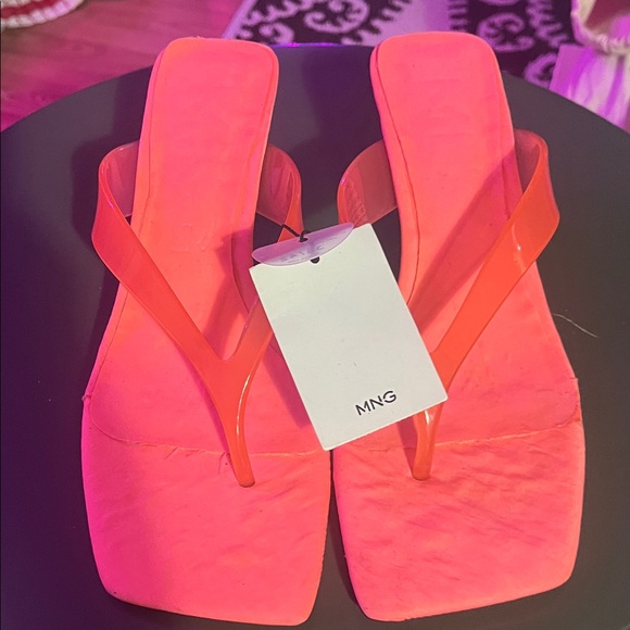 Mango Women's Bright Pinky Peach Sandals - Picture 1 of 1